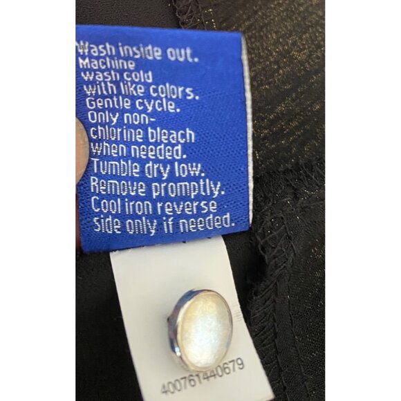 Metallic Gold APT.9 Womens Long Sleeve Blouse XL Layered Design - Picture 5 of 9